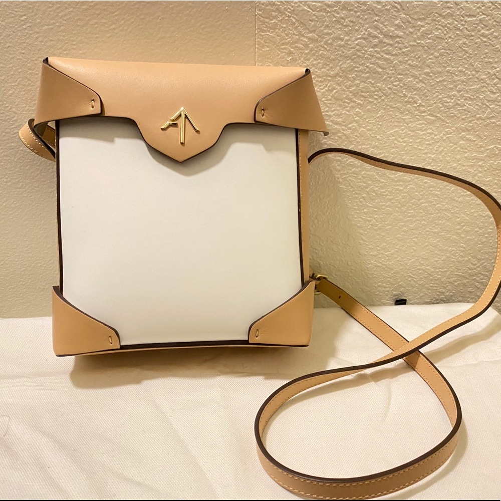 NWT MANU Atelier white crossbody bag mini pristine